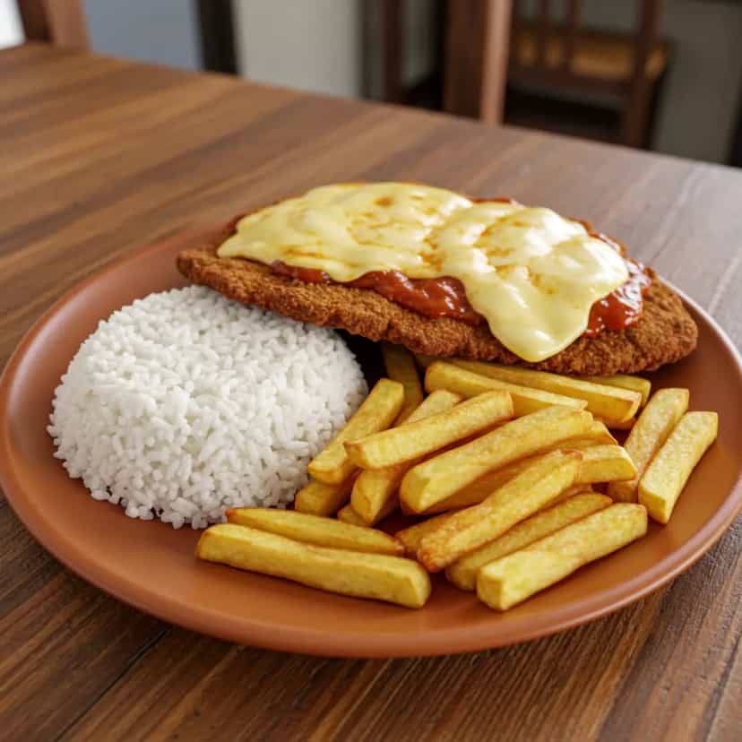 Foto deliciosa de Frango à Parmegiana com Arroz: Receita Clássica pronta para servir - Carnes & Frango