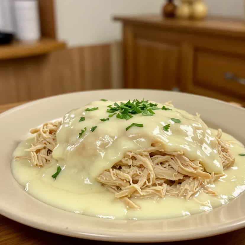Foto deliciosa de Frango ao molho branco pronta para servir - Carnes & Frango