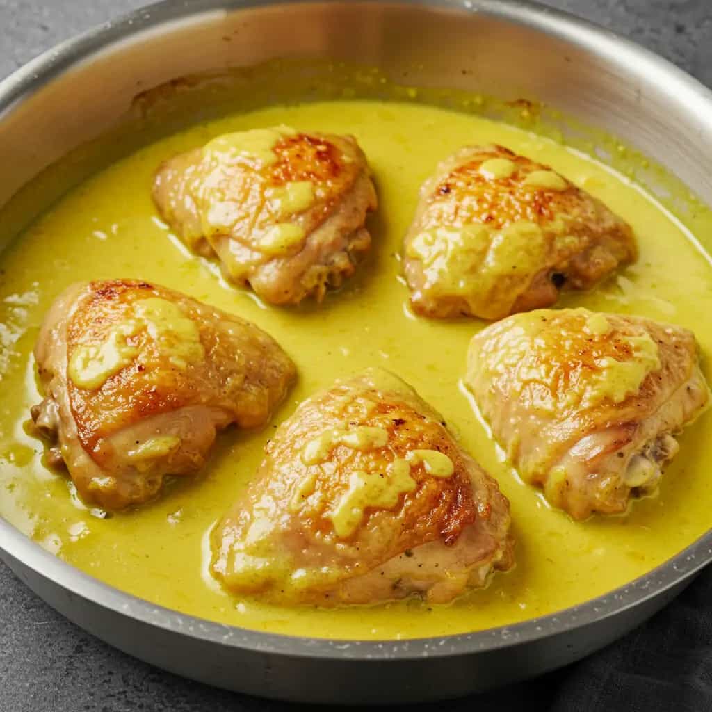 Frango assado cremoso com milho