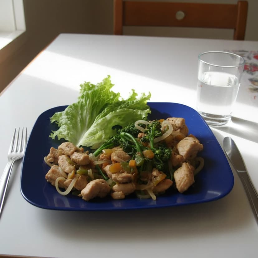 Frango com Brócolis e Pimentões