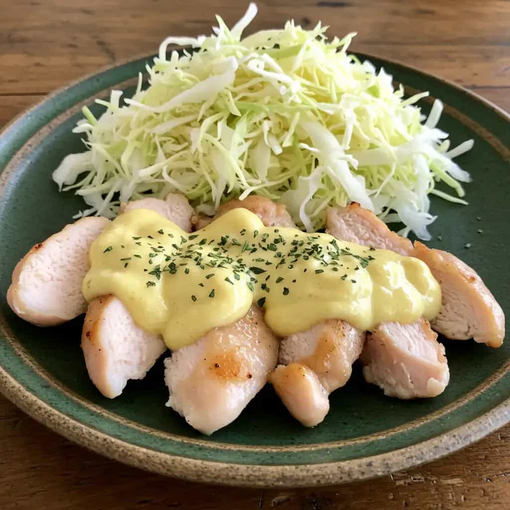 Frango com Repolho Crocante ao Molho de Mostarda