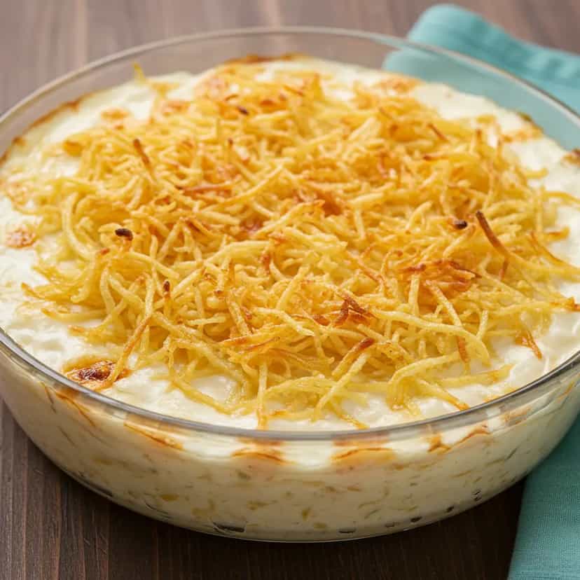 Foto deliciosa de Frango Cremoso com Batata ao Molho Branco pronta para servir - Carnes & Frango