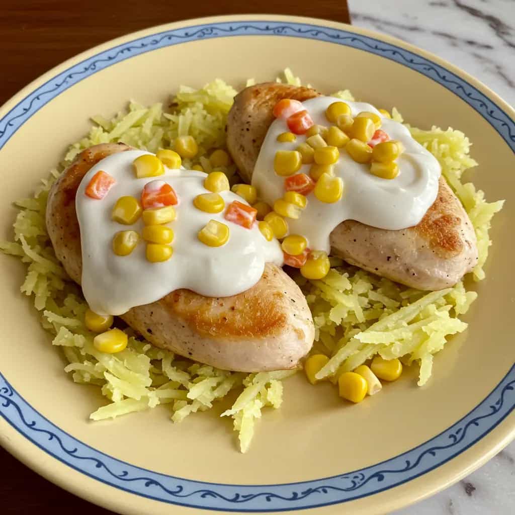 Frango Cremoso com Milho e Cenoura