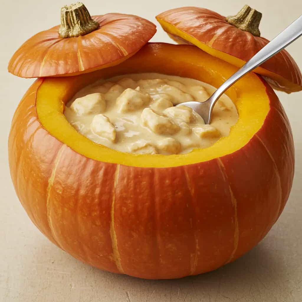 Frango Cremoso na Moranga: Receita Deliciosa