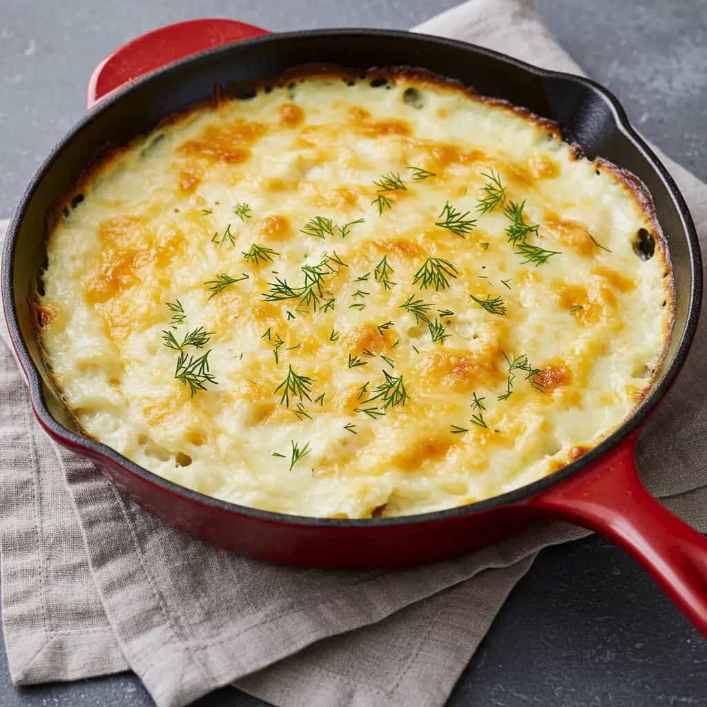 Frango Desfiado Gratinado com Cream Cheese