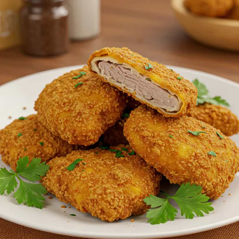 Foto deliciosa de Frango frito crocante pronta para servir - Salgadinhos
