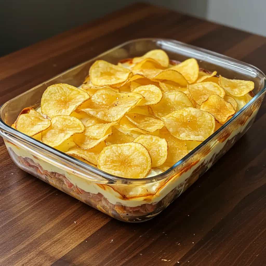 Frango Gratinado com Catupiry e Batata Palha