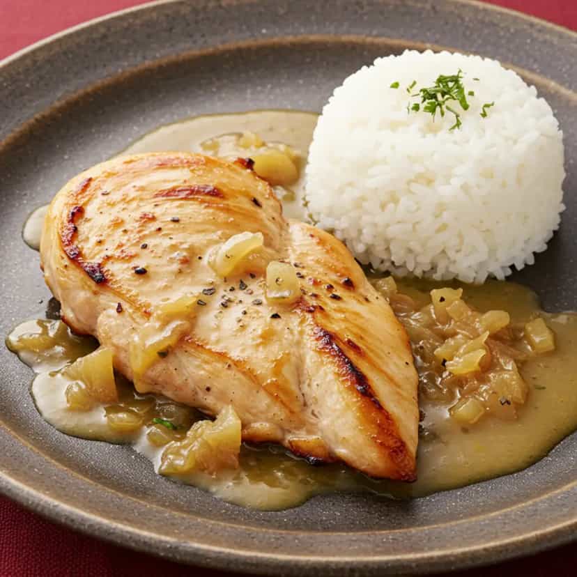 Foto deliciosa de Frango Grelhado ao Molho de Maracujá pronta para servir - Carnes & Frango