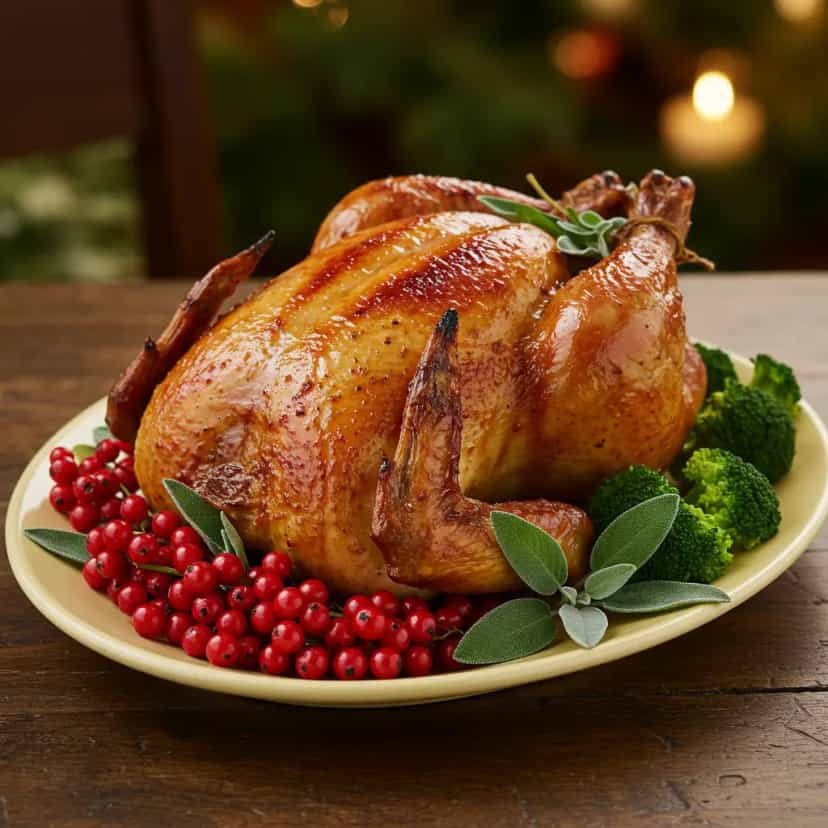 Foto deliciosa de Frango Recheado com Farofa de Abacaxi e Castanha pronta para servir - Carnes & Frango