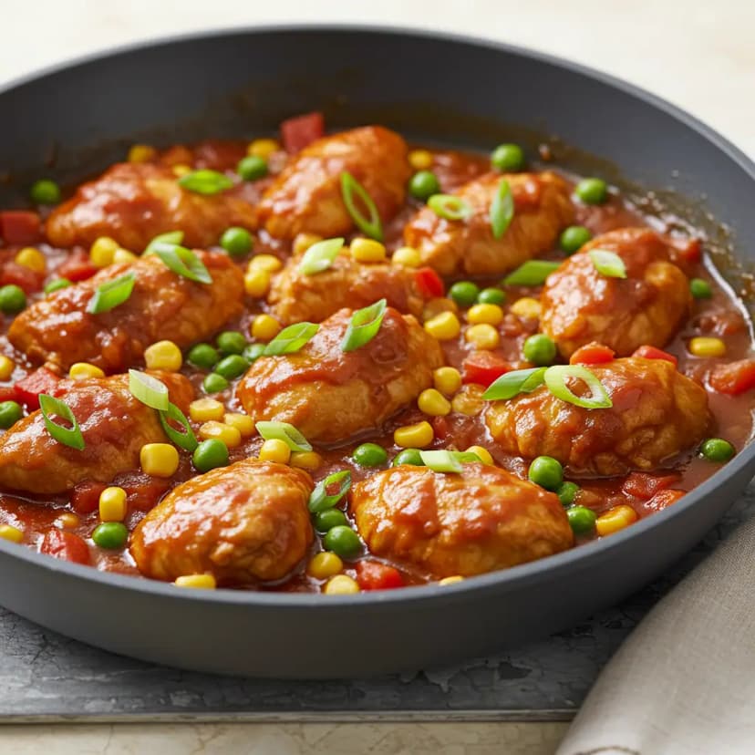 Frango Refogado ao Molho de Tomate Caseiro