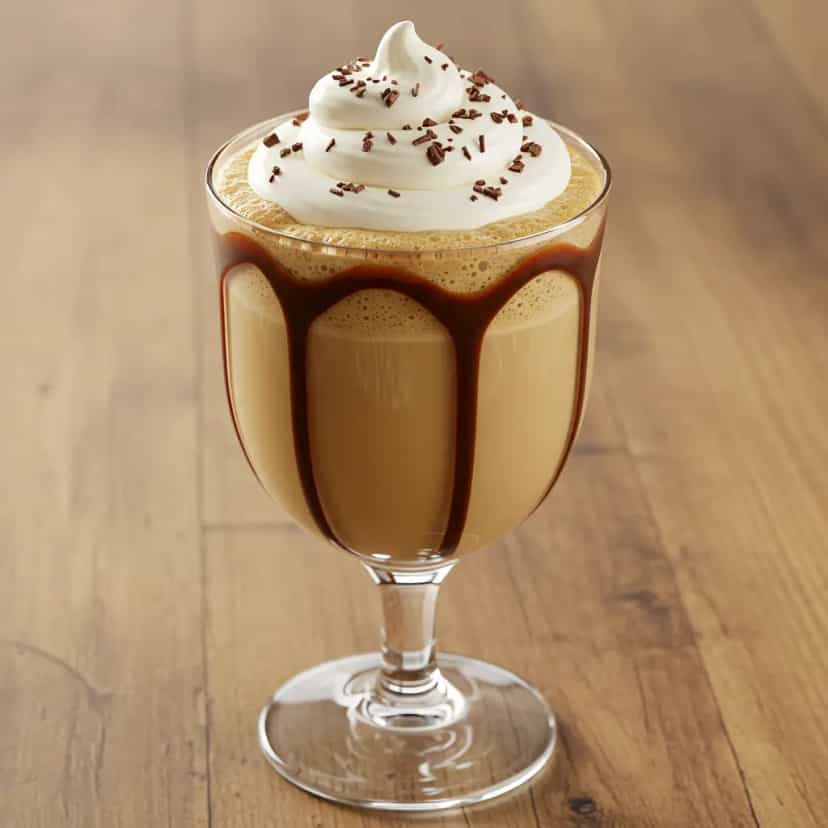 Foto deliciosa de Frapê Cremoso de Café pronta para servir - Milkshakes