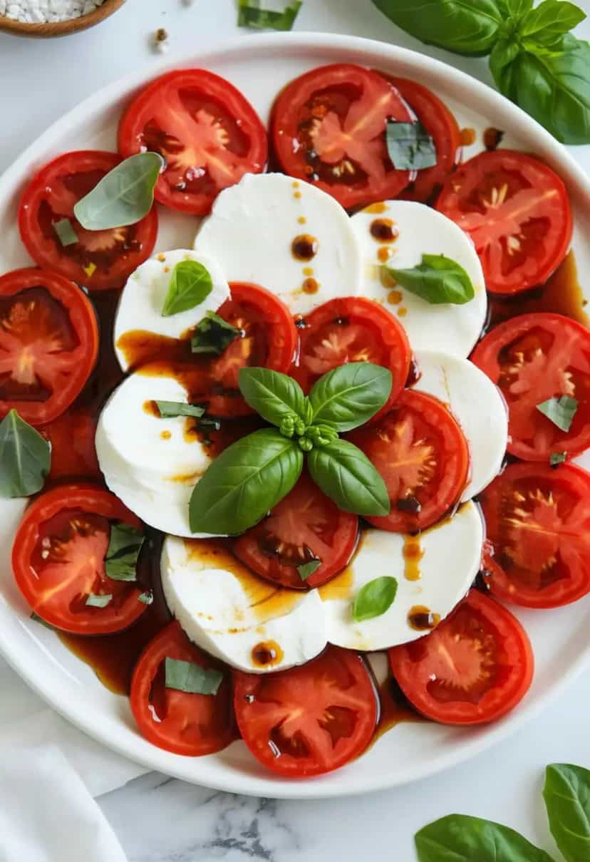 Foto deliciosa de Salada Caprese Fresca pronta para servir - Saladas