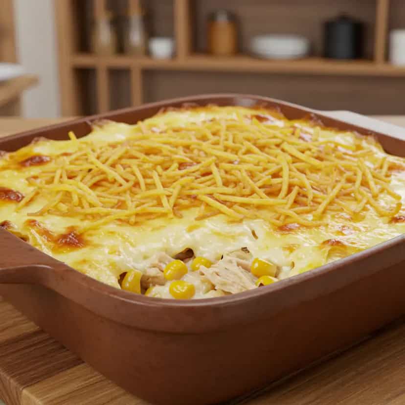 Foto deliciosa de Fricassê de frango pronta para servir - Carnes & Frango