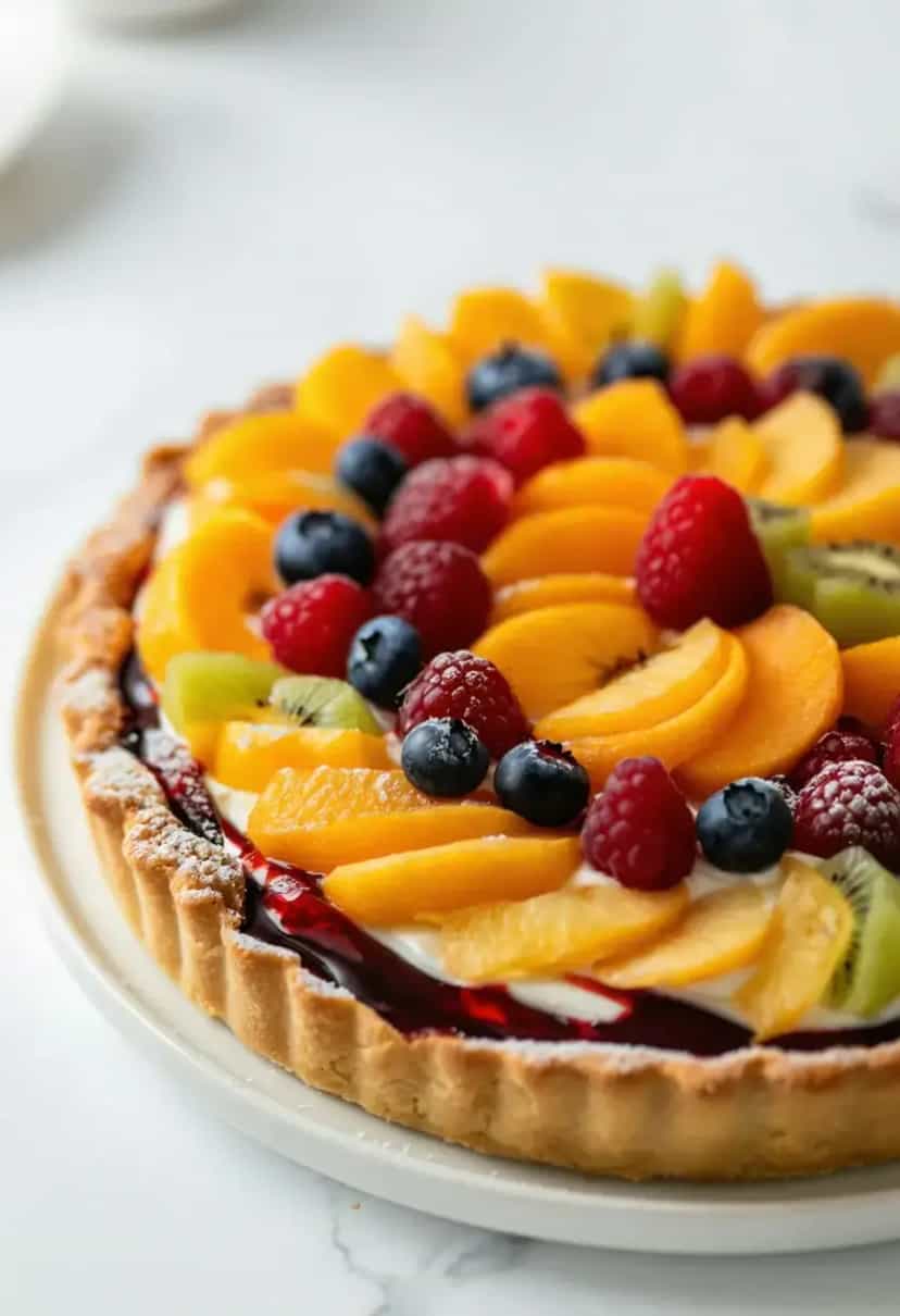 Foto deliciosa de Torta de Frutas pronta para servir - Tortas & Tortinhas