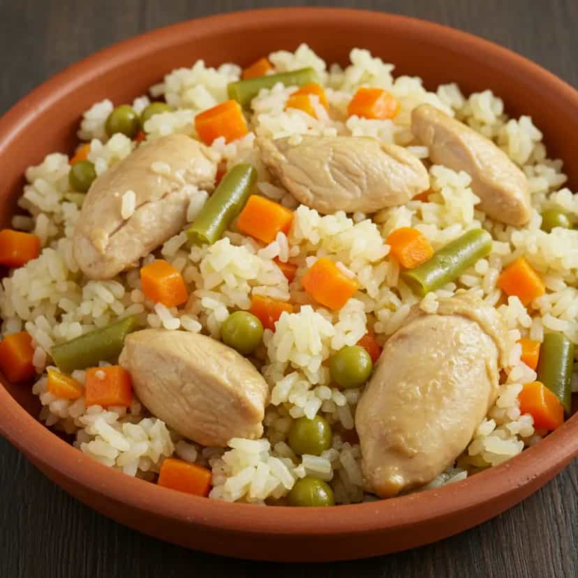 Foto deliciosa de Galinhada Caseira: Frango Delicioso com Arroz Soltinho pronta para servir - Carnes & Frango