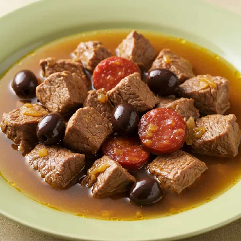 Foto deliciosa de Garrão de Boi com Charque e Calabresa pronta para servir - Carnes & Frango