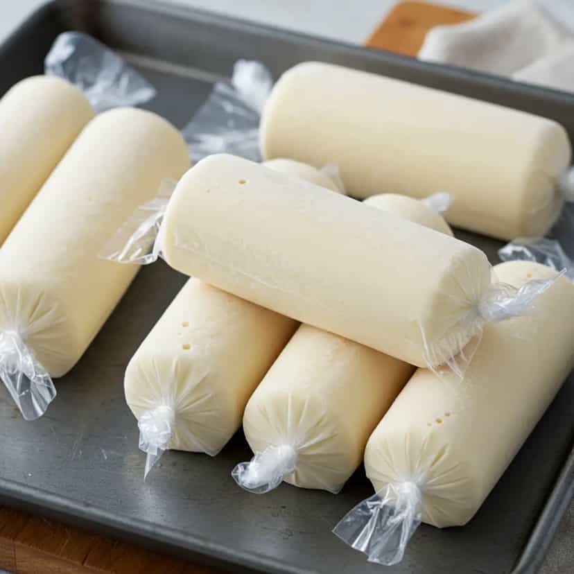 Foto deliciosa de Geladinho Cremoso de Banana pronta para servir - Doces Gelados & Sorvetes
