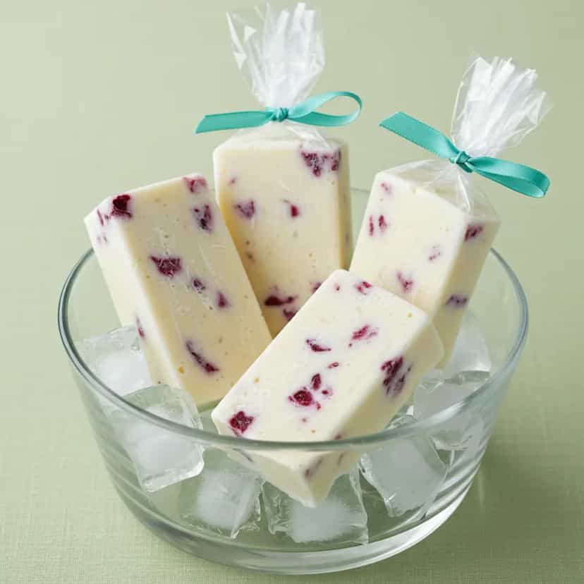 Foto deliciosa de Geladinho Cremoso de Morango e Leite pronta para servir - Doces Gelados & Sorvetes