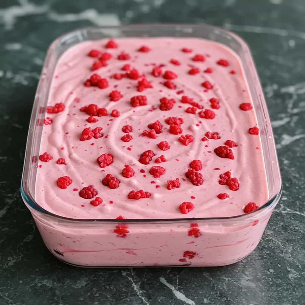 Gelatina Bicolor de Framboesa e Morango