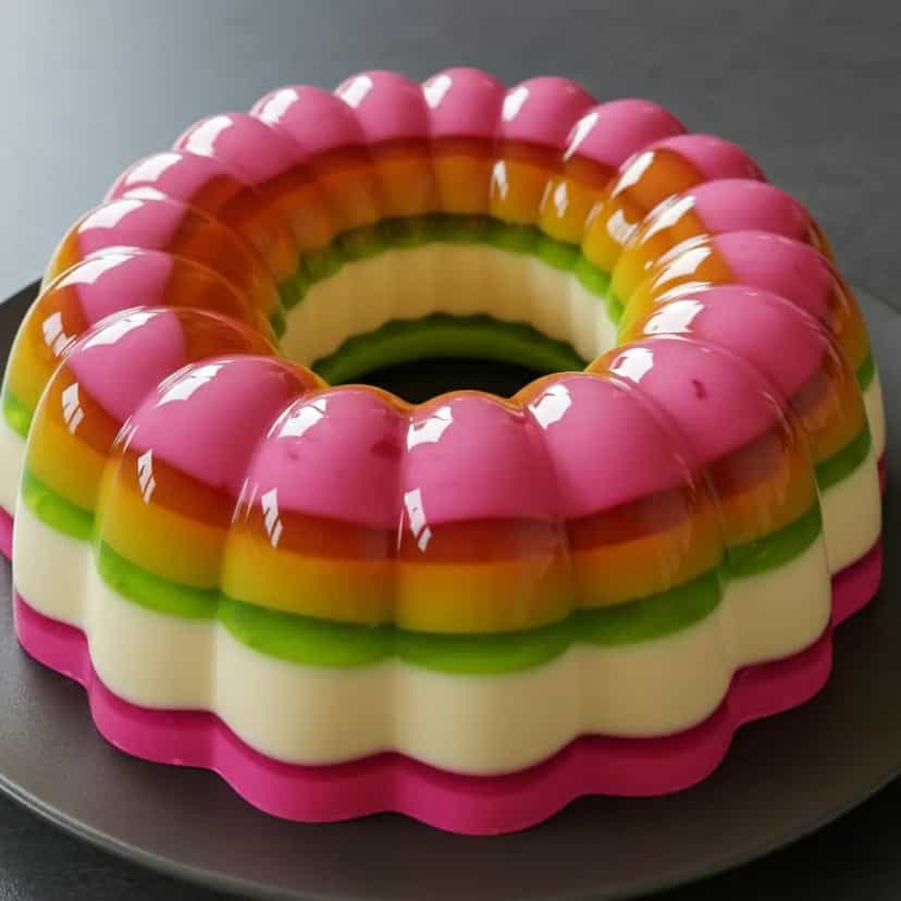 Foto deliciosa de Gelatina colorida pronta para servir - Doces Gelados & Sorvetes