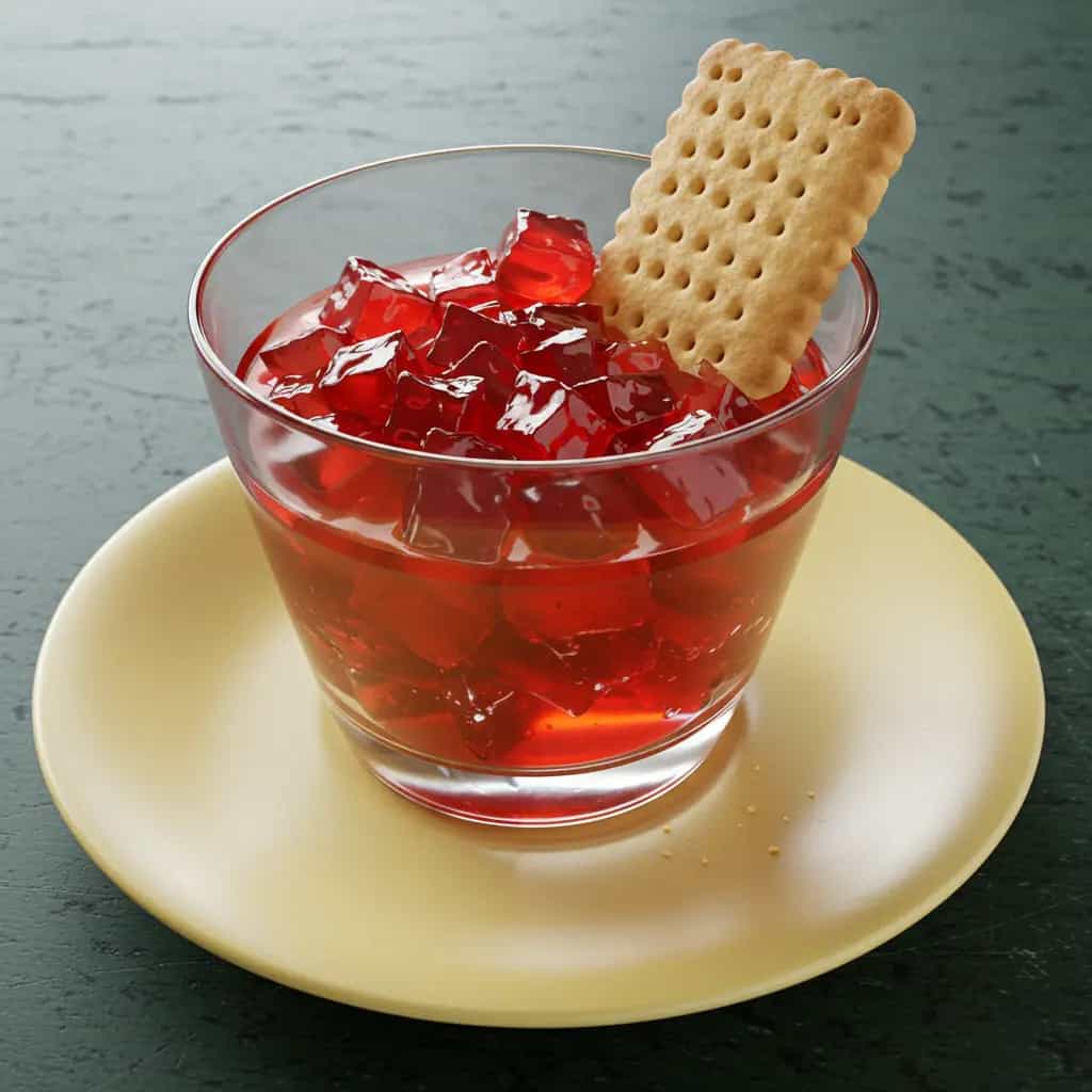 Gelatina de Morango com Biscoitos: Sobremesa Refrescante