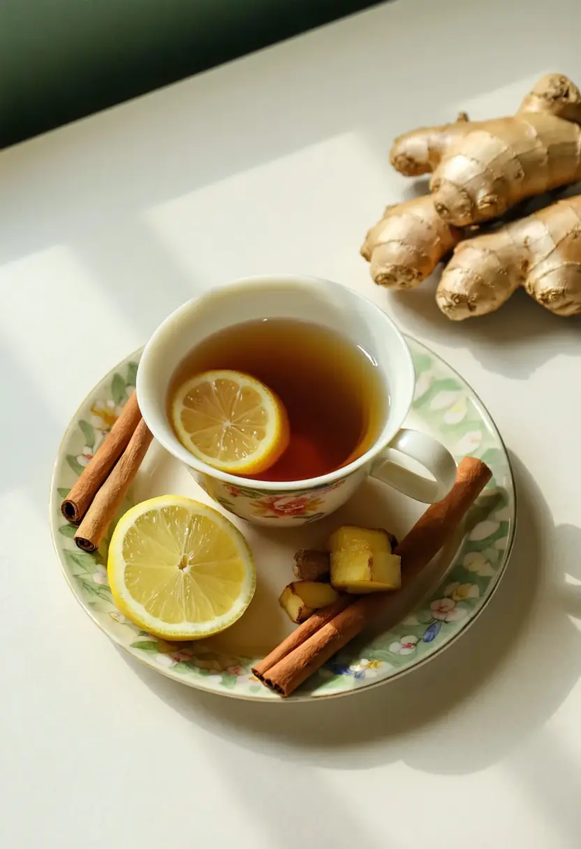 Foto deliciosa de Chá de Gengibre Conforto pronta para servir - Bebidas Quentes