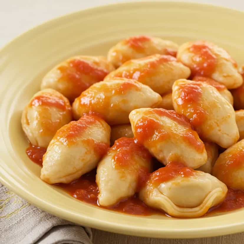 Foto deliciosa de Gnocchi de Batata Vegano com Molho de Tomate Caseiro pronta para servir - Massas & Macarrão