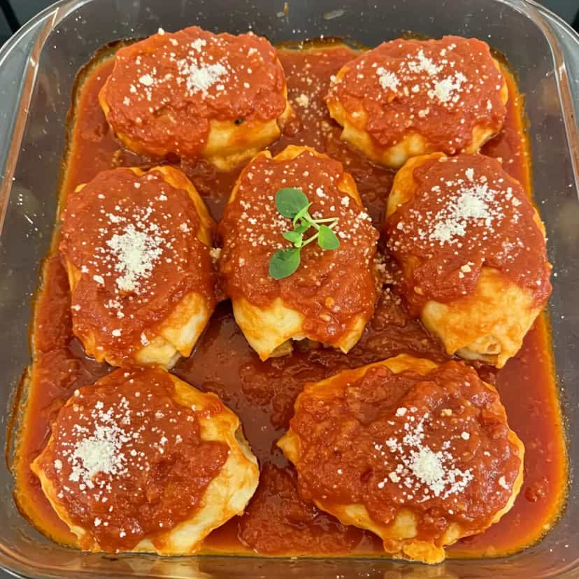 Foto deliciosa de Hambúrguer à parmegiana pronta para servir - Outras Receitas