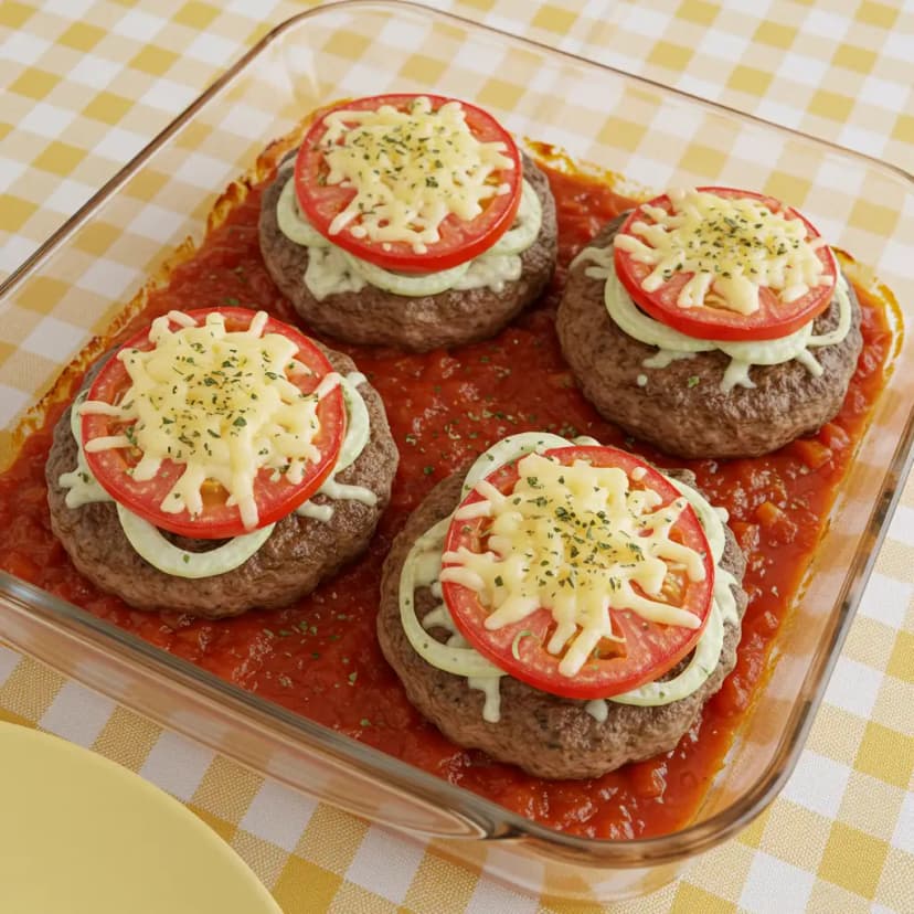 Hambúrguer à Parmegiana no Micro-ondas