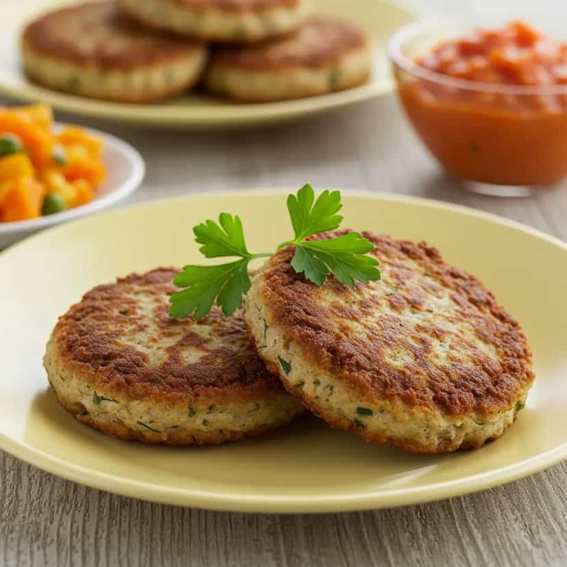 Foto deliciosa de Hambúrguer Caseiro de Carne Moída pronta para servir - Salgadinhos