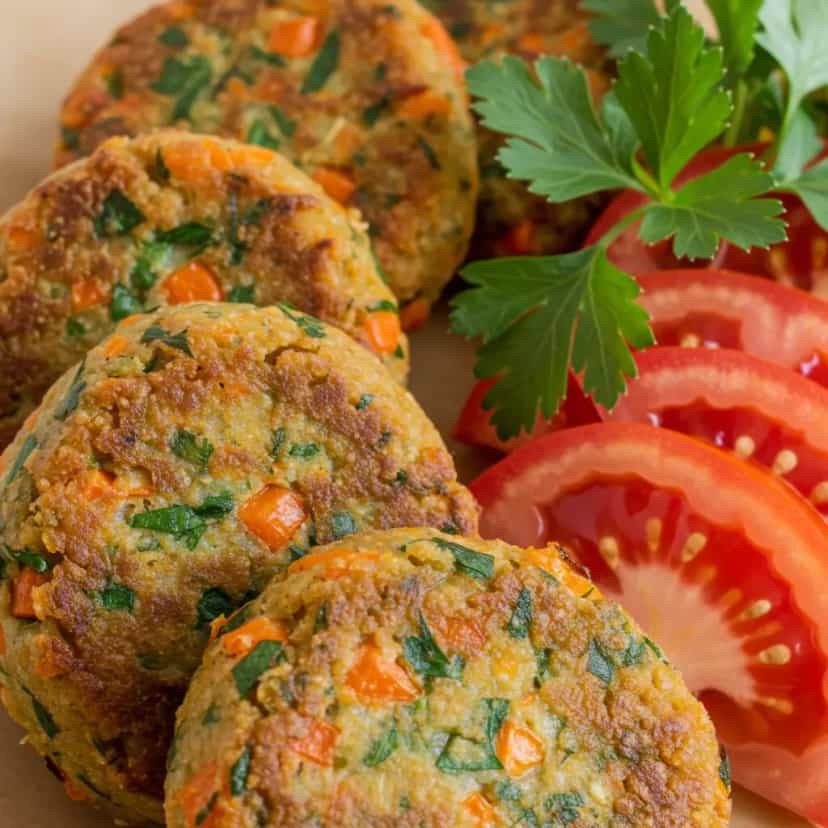 Foto deliciosa de Hambúrguer de cenoura pronta para servir - Outras Receitas