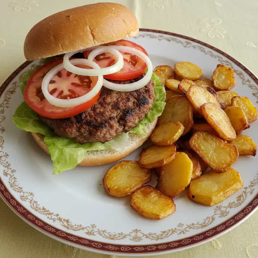 Foto deliciosa de Hambúrguer de Picanha e Filet pronta para servir - Outras Receitas