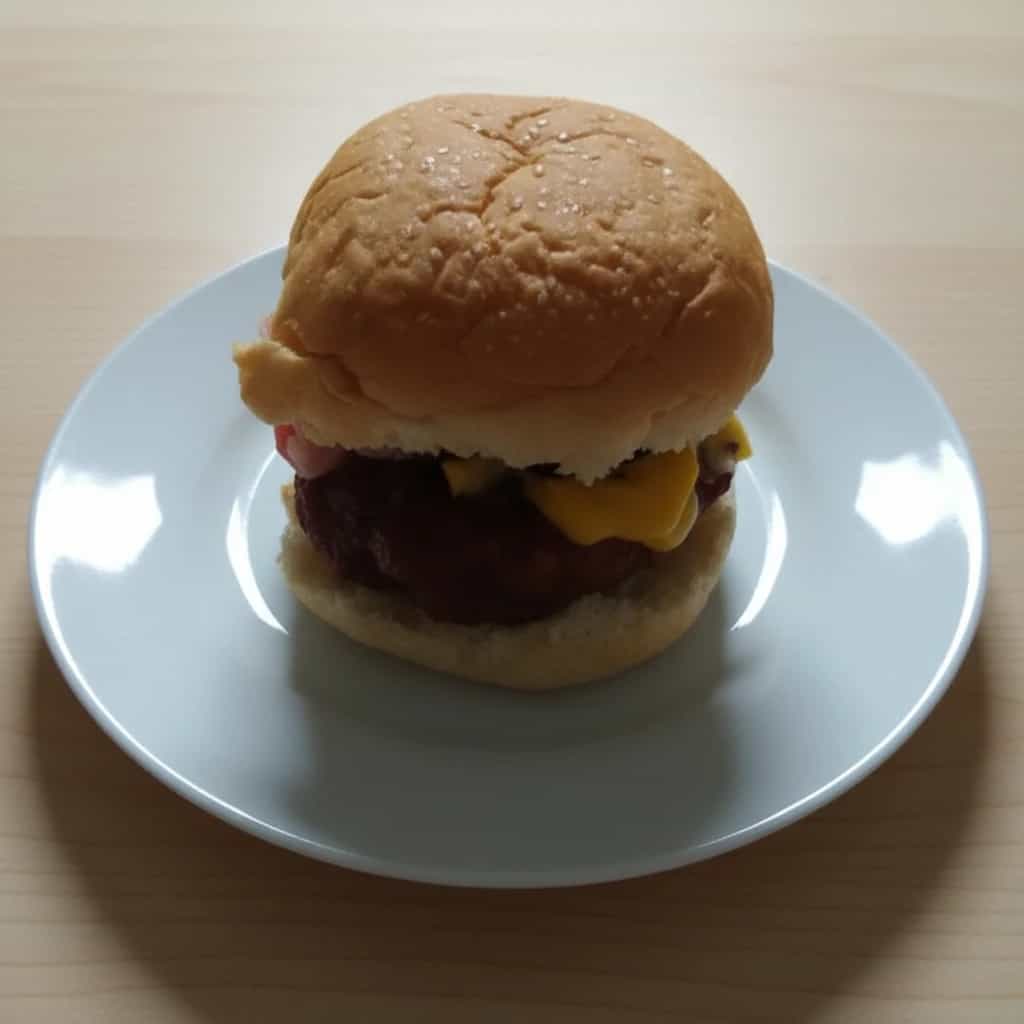 Hambúrguer Gourmet com Bacon e Cebola Roxinha