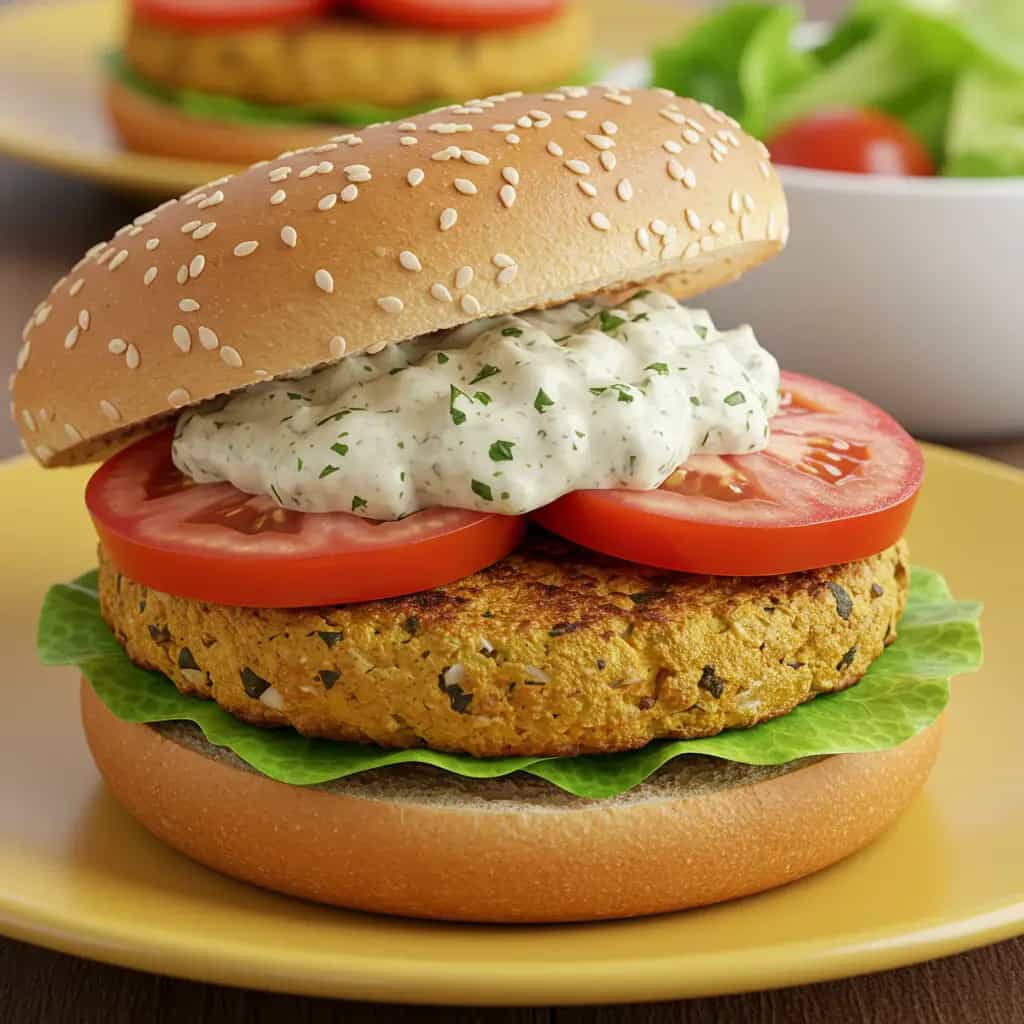 Hambúrguer Vegetariano de Grão-de-bico: Delicioso e Fácil