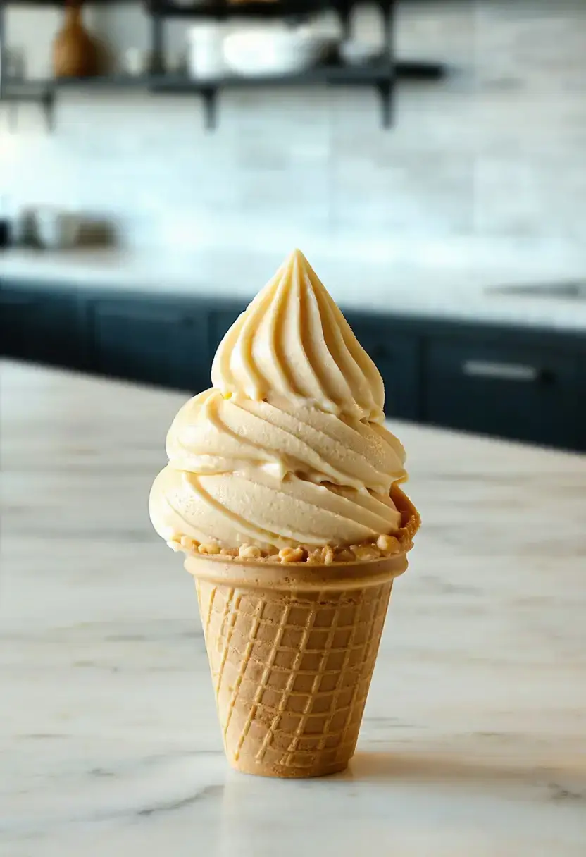 Foto deliciosa de Gelato de Avelã pronta para servir - Doces Gelados & Sorvetes