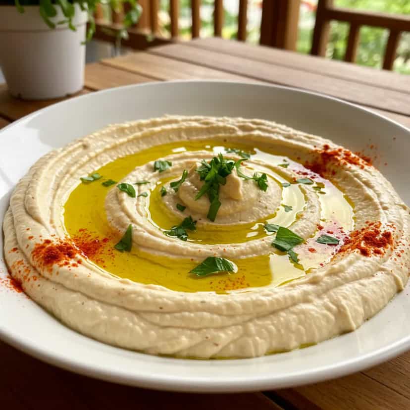 Foto deliciosa de Homus tahine pronta para servir - Pastas & Patês