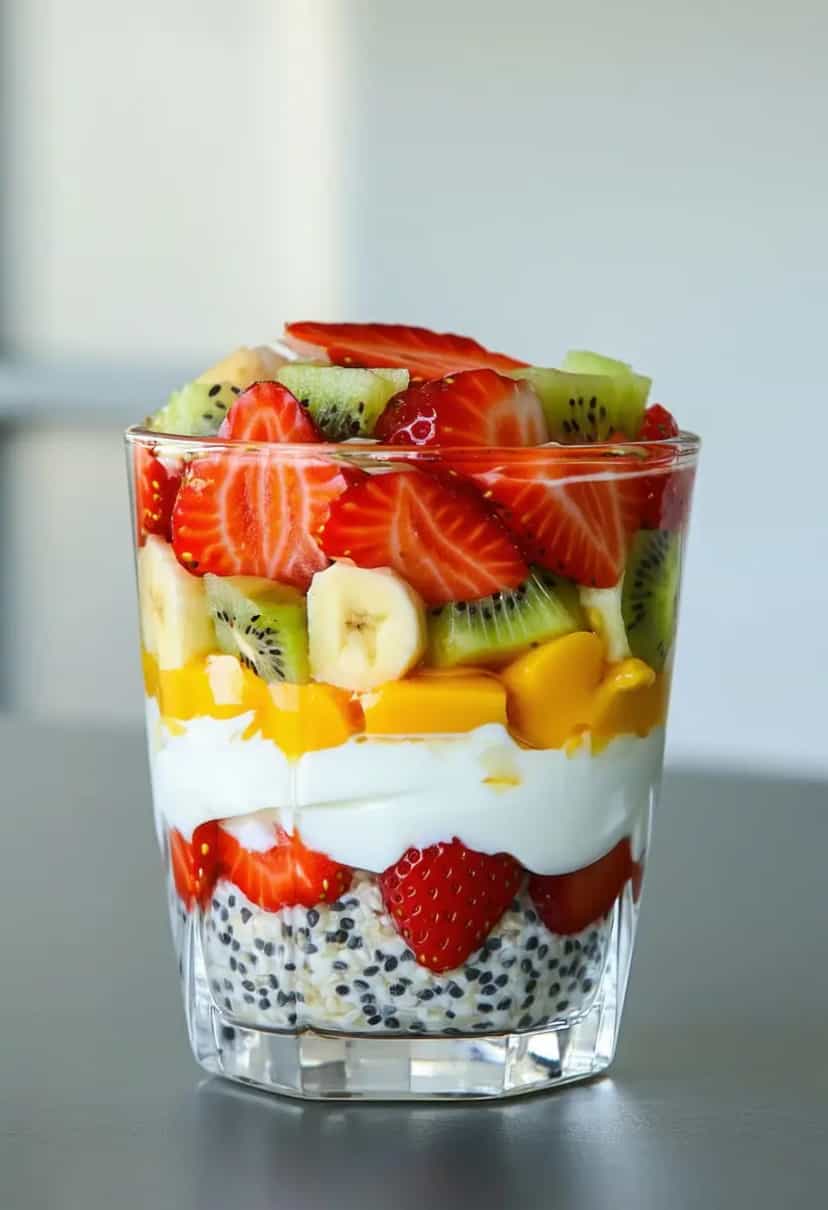 Foto deliciosa de Iogurte com Chia e Frutas pronta para servir - Outras Receitas