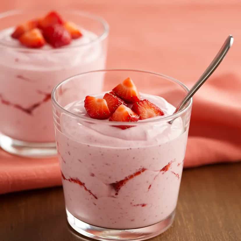 Foto deliciosa de Iogurte Grego com Whey Protein e Morangos: Pós-Treino Delicioso pronta para servir - Energéticos & Proteicos
