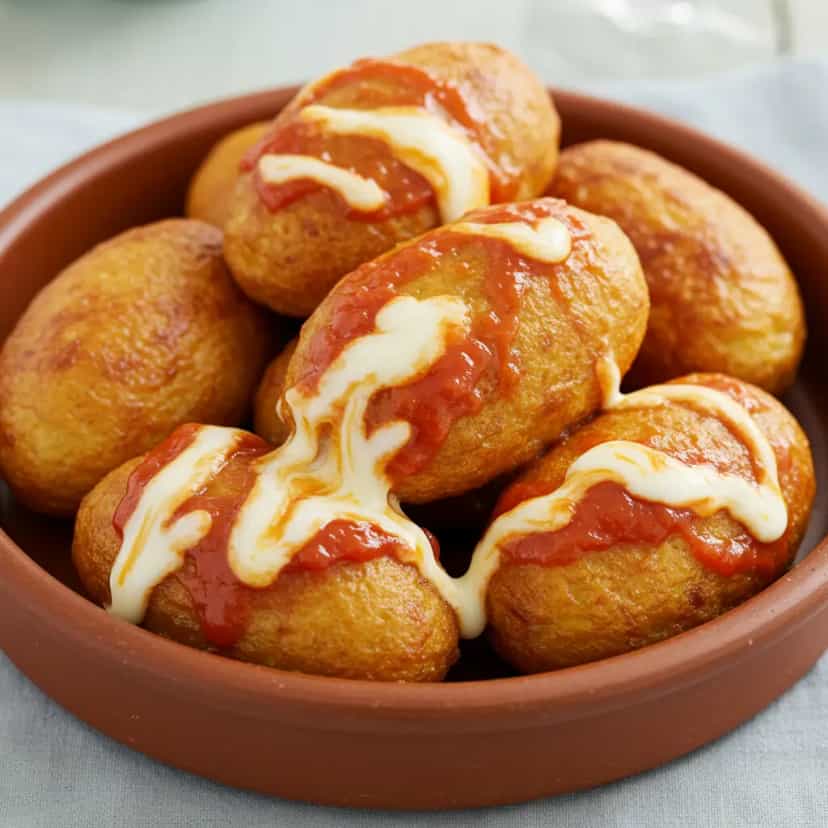 Foto deliciosa de Iscas de Coxão Mole à Parmegiana pronta para servir - Carnes & Frango