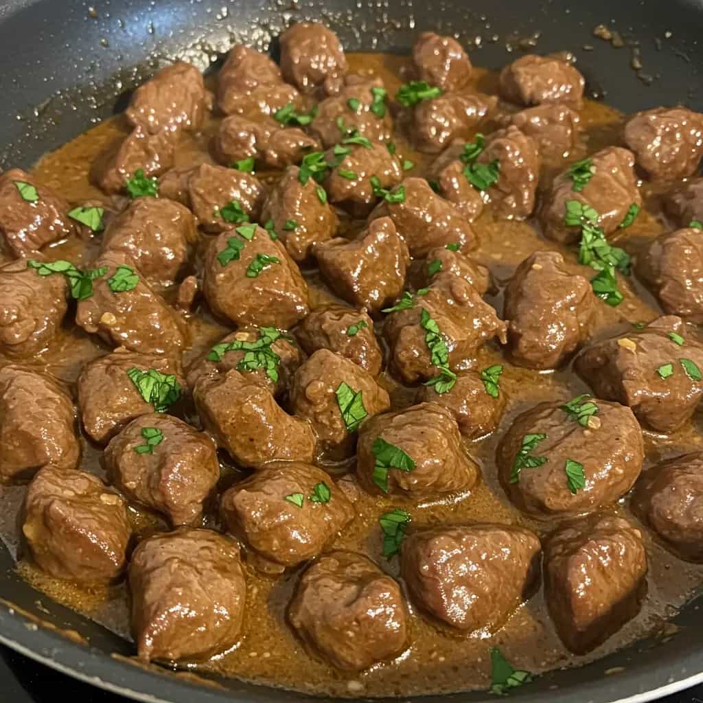 Iscas de Fígado ao Molho Cremoso