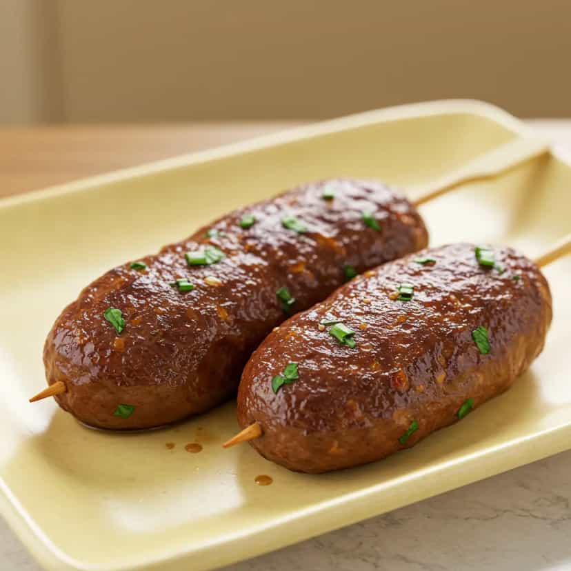 Foto deliciosa de Kebab de Carne Moída com Molho de Tomate pronta para servir - Carnes & Frango