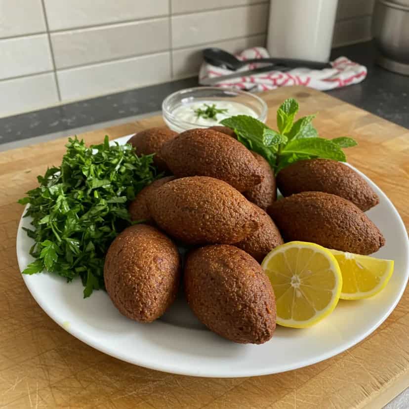 Foto deliciosa de Kibe pronta para servir - Salgadinhos
