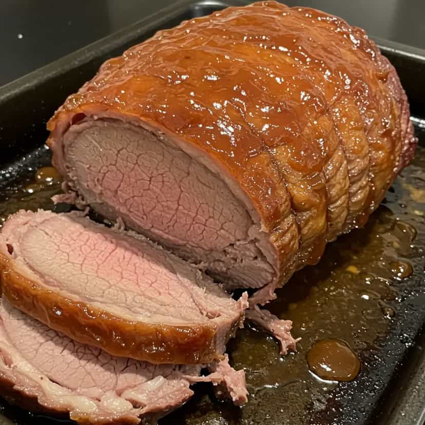 Foto deliciosa de Lagarto Assado com Cerveja Preta pronta para servir - Carnes & Frango