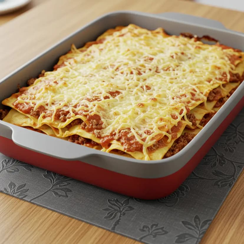 Lasanha à Bolonhesa com Batata Palha