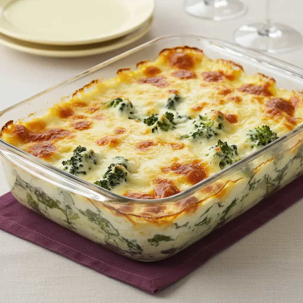 Lasanha Cremosa de Brócolis e Ricota