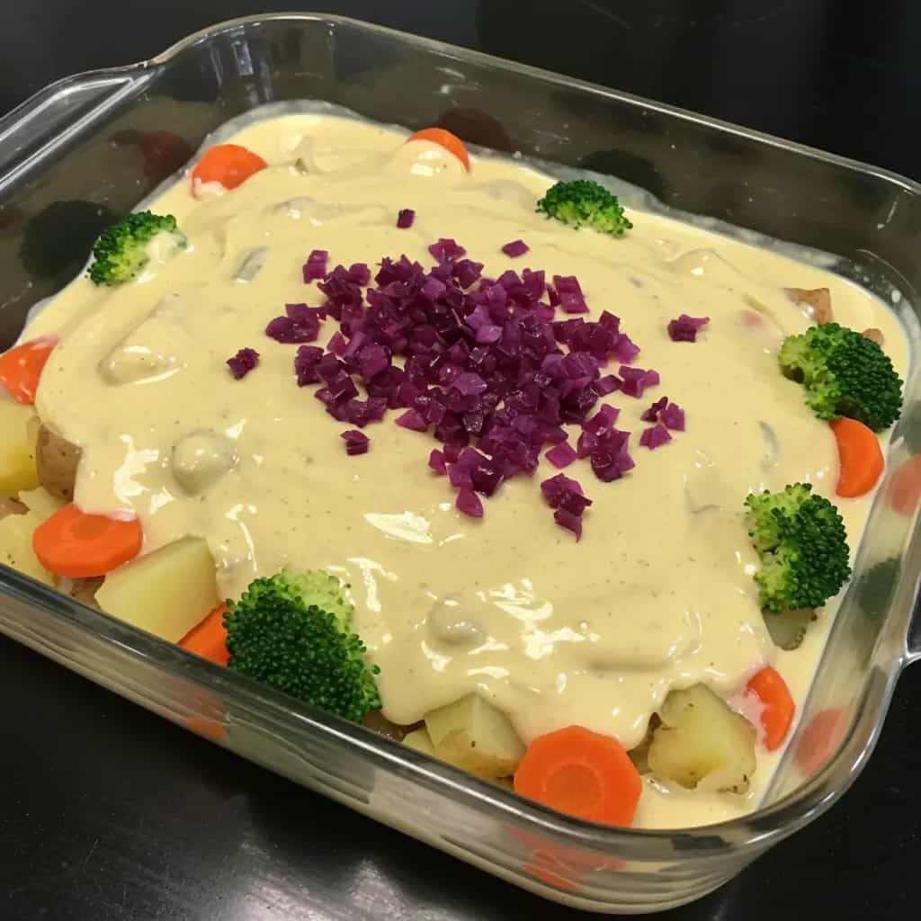 Legumes Gratinados ao Molho Cremoso