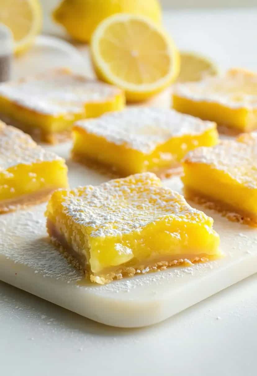 Foto deliciosa de Barras de Limão pronta para servir - Tortas & Tortinhas