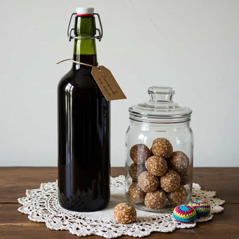 Foto deliciosa de Licor Artesanal de Jenipapo pronta para servir - Bebidas Brasileiras