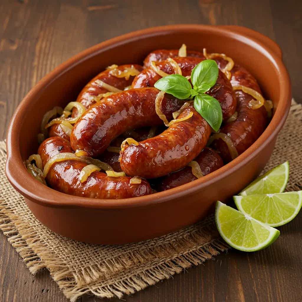 Linguiça Calabresa Acebolada com Orégano