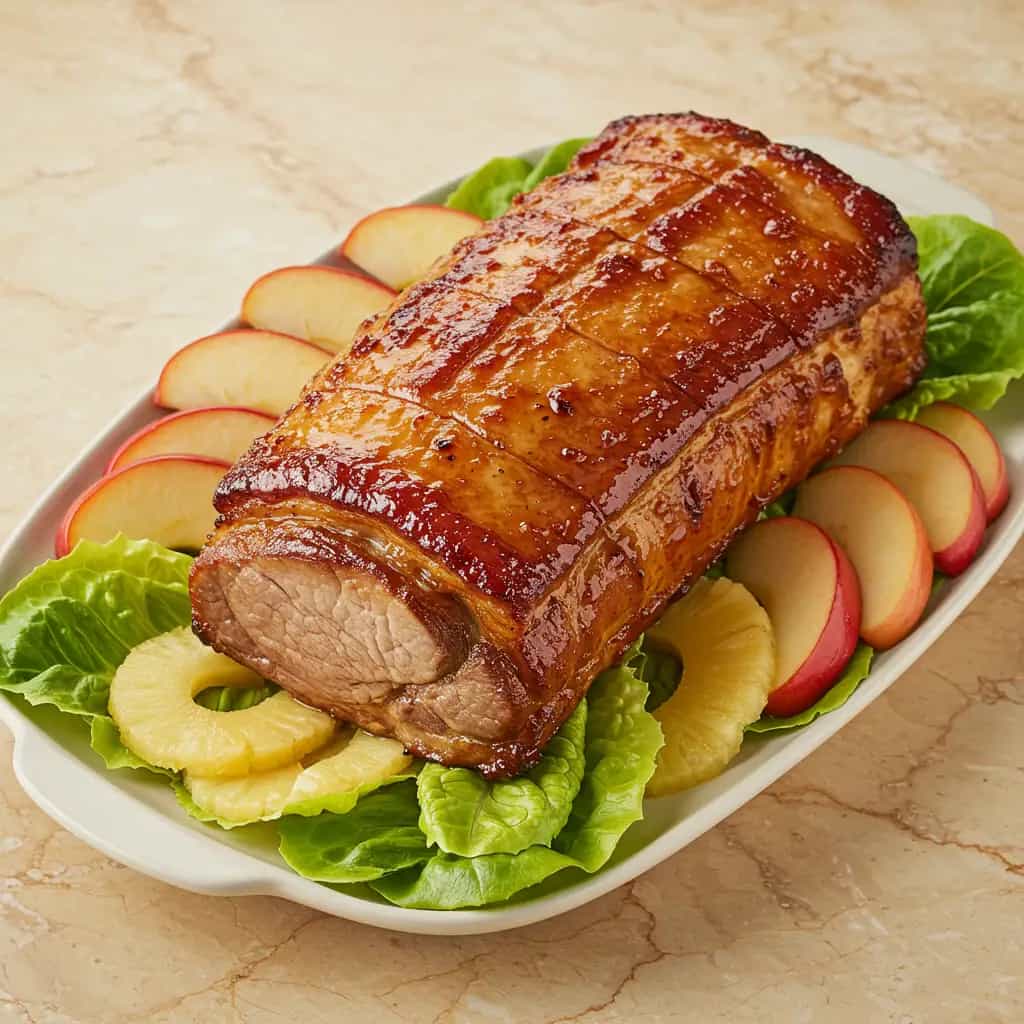 Lombo Assado com Abacaxi e Tangerina